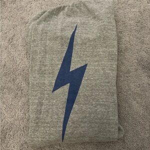 Aviator Nation Gray Sweatpants with Blue Bolt